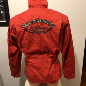 Harley Davidson Motorcycle Orange Women Jacket